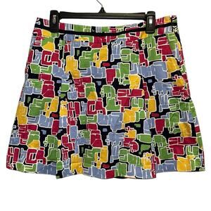 LizGolf‎ Patterned Golf Skort Size 10 Colorful Athletic Skirt Shorts